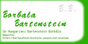 borbala bartenstein business card